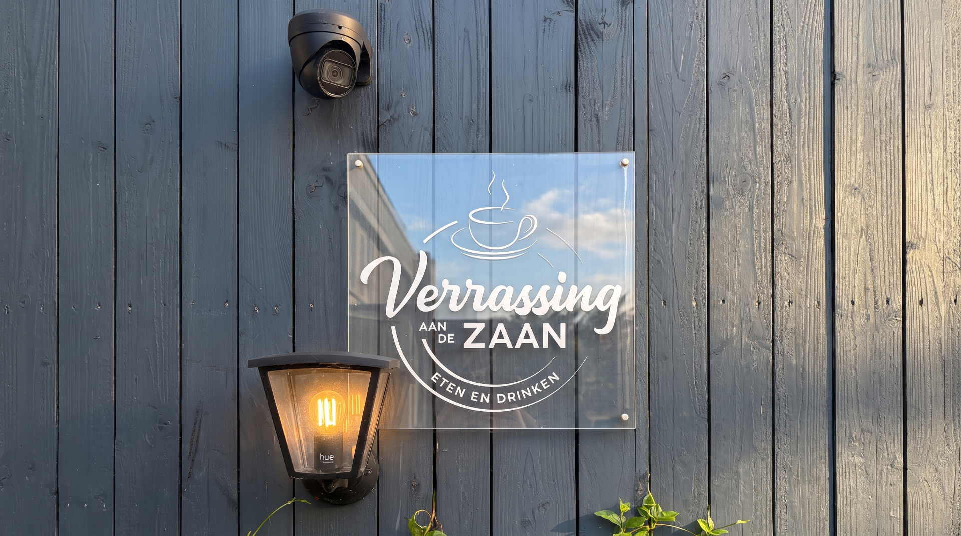 Verrassing aan de Zaan — het bord bij de ingang