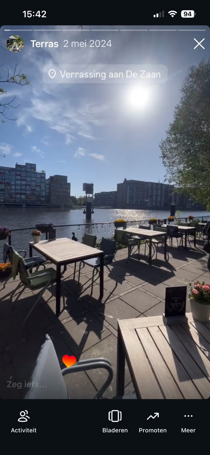 Terras aan de Zaan